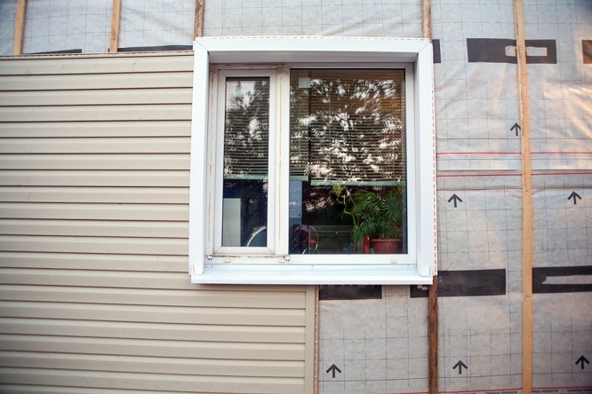 Picture of siding replacement.